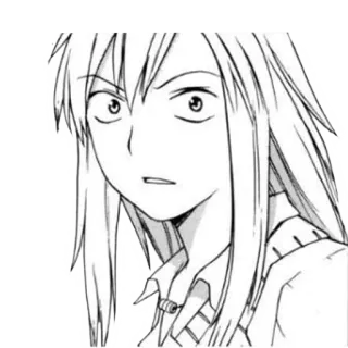 😮 Anime, Mangá, Retrato, Arte, Personagem telegram sticker