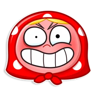 😡 Cartoon, Emoji, Rotkäppchen, Wütend, Figur, Lustig telegram sticker