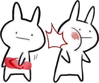 👠 Cartoon Gewalt, Slapstick, Hase, Kampf whatsapp sticker