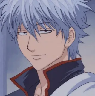 🧊 Gintoki Sakata Gintama Anime, Manga, Gintama, Gintoki Sakata, cheveux argentés, cool, personnage telegram sticker