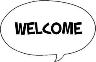👋 WELCOME bienvenue, salutation, bulle de dialogue telegram sticker