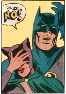 🤑 Batman OH, NO... NO! Batman, Catwoman, Comic, Superheld, Bösewicht telegram sticker