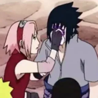 😢 Sakura Naruto anime, naruto, sakura, sasuke telegram sticker