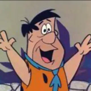 😐 Fred Flinstone The Flintstones 漫画, フレッド・フリントストーン, 原始家族フリントストーン telegram sticker