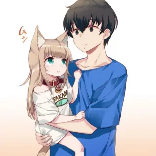 🧋 SAKANA Anime, Catgirl, Chibi, Carino, Kawaii, Manga, Sakana whatsapp sticker