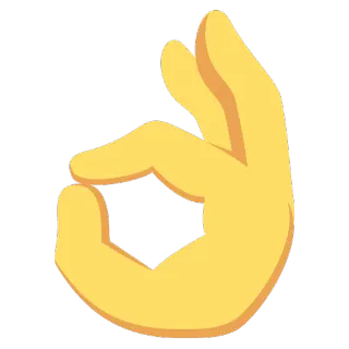 👌 gesto de OK, sinal de mão, comunicação, linguagem corporal telegram sticker