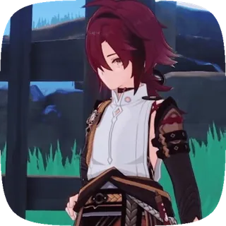 😊 Shikanoin Heizou Genshin Impact アニメ, ゲーム, 原神, 鹿野院平蔵, キャラクター telegram sticker