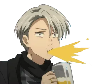 🤯 Anime, Bebendo, Cerveja, Desenho animado, Celebração, Festa telegram sticker
