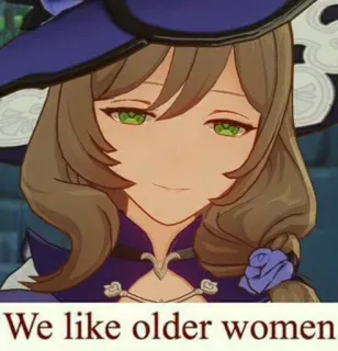 🥵 Lisa Genshin Impact We like older women anime, game, genshin, lisa, woman, older telegram sticker