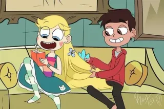 🥰 Star Butterfly Star vs. the Forces of Evil animated, cartoon, friendship, star butterfly, marco diaz telegram sticker