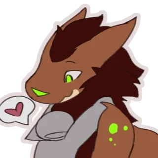🤗 Фурри, Милый, Мультик, Животное, Персонаж, Антро telegram sticker