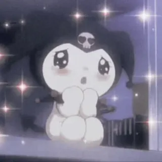🧬 Kuromi Kuromi, Sanrio, Anime, Mono, Kawaii, Pegatina telegram sticker