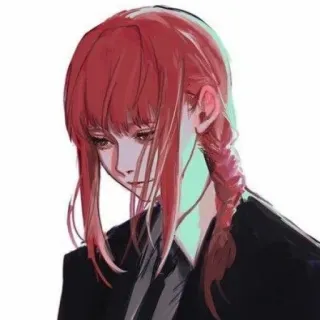 ⛓ Makima Chainsaw Man Аниме, Манга, Персонаж, Макима, Человек-бензопила telegram sticker