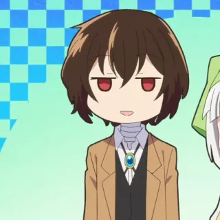 🧳 Osamu Dazai Bungou Stray Dogs Anime, Personnage, Dazaï, Chibi, Drôle telegram sticker