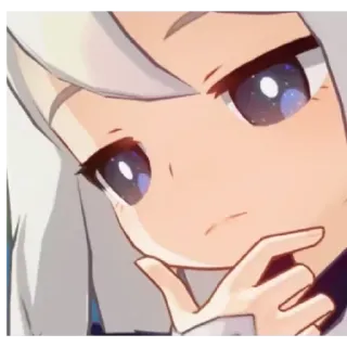 🤔 anime girl, manga, cartoon, cute, illustration telegram sticker