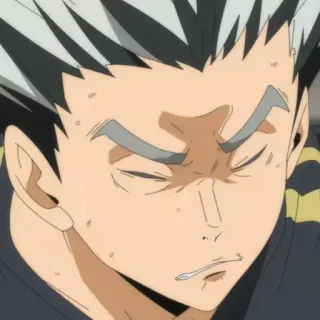 😐 Bokuto Koutaro Haikyuu!! haikyuu, anime, bokuto, kotaro, frustrado, cansado, manga, personaje whatsapp sticker