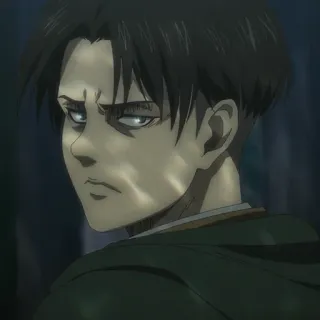 ⚔️ Levi Ackerman Attack on Titan Anime, Mangá, Ataque dos Titãs, Levi Ackerman, Personagem, Soldado telegram sticker