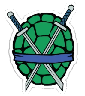 😉 Teenage Mutant Ninja Turtles Ninja, Tartaruga, Armi, Spade, Guscio, Cartone animato telegram sticker