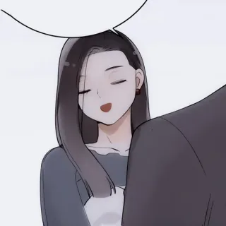 🖤 cartone animato, donna, sorriso, persona, femmina telegram sticker