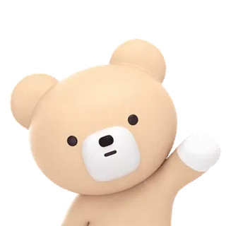 👋 beer, schattig, cartoon, dier, kawaii whatsapp sticker