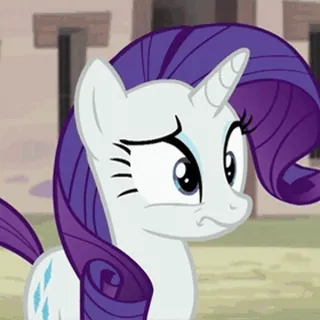 🤢 Rarity My Little Pony poney, dessin animé, licorne, Rarity, My Little Pony telegram sticker