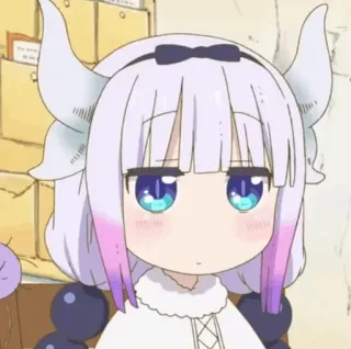🍥 Kanna Kamui Miss Kobayashi's Dragon Maid Anime, Drache, Kanna, Süß, Miss Kobayashi's Dragon Maid whatsapp sticker