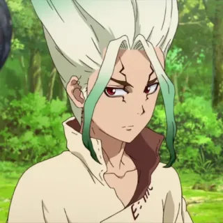 🔬 Ishigami Senku Dr. Stone Аниме, Ученый, Изобретатель, Гений, Доктор Стоун whatsapp sticker