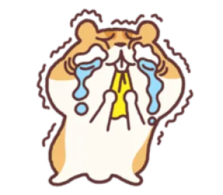 😰 仓鼠, 哭泣, 悲伤, 情绪, 动物, 可爱, 贴纸 telegram sticker