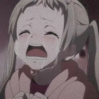 😭 piangere, triste, anime, ragazza, lacrime, emozionale telegram sticker