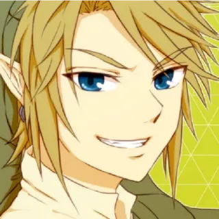 😁 Link The Legend of Zelda Link, The Legend of Zelda, Personaje de videojuego, Anime, Elfo, Rubio telegram sticker