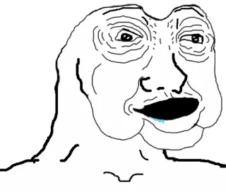 😦 meme, wojak, internet, face telegram sticker