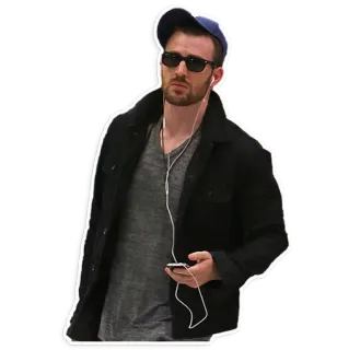 😎 Chris Evans aktor, selebriti, pria, kacamata hitam, kasual telegram sticker