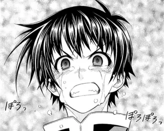 😠 ぽろっ ぽろぽろっ weinen, anime, manga, traurig, tränen telegram sticker
