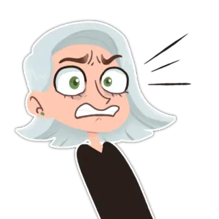 😧 짜증, 화남, 만화, 화난, 좌절 telegram sticker