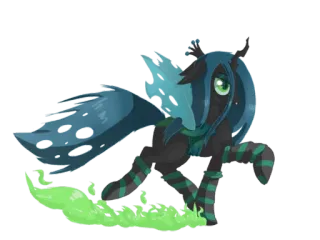 😊 Queen Chrysalis My Little Pony Rainha Chrysalis, My Little Pony, Changeling, Pônei, Desenho animado, Magia telegram sticker