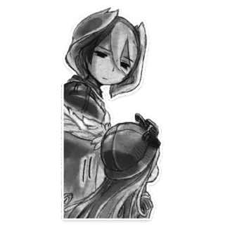 😑 Nanachi Made in Abyss Anime, Manga, Postać, Królik, Dziecko telegram sticker