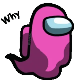 👻 among us, pink, ghost, game, astronaut telegram sticker