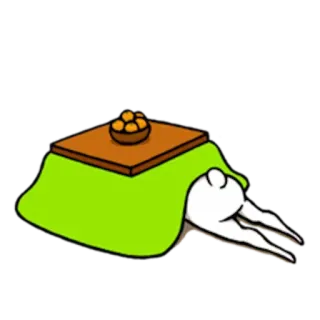 💦 table, fesses, jambes, nourriture, dessin animé whatsapp sticker