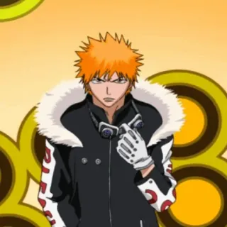 🍁 Ichigo Kurosaki Bleach Anime, Bleach, Ichigo Kurosaki, Capelli arancioni, Personaggio anime telegram sticker