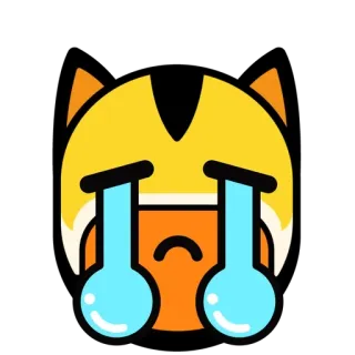 🌟 难过, 哭泣, 表情符号, 卡通, 脸, 情感 telegram sticker