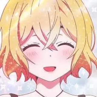 ❤️ anime, girl, cute, smiling, cheerful telegram sticker