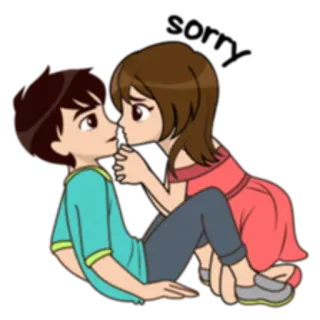 🙏 アニメ, カップル, 愛, キス, ロマンス telegram sticker