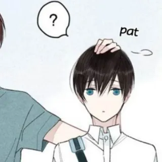 🥞 pat anime, manga, head pat, cute telegram sticker