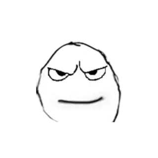 😣 Meme, Rage face, Internet, Divertido, Cómic, Troll face whatsapp sticker
