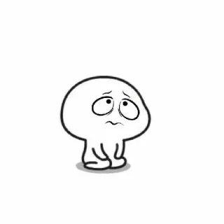 🥴 Kartun, Sedih, Karakter, Ilustrasi, Emosi, Monokrom whatsapp sticker