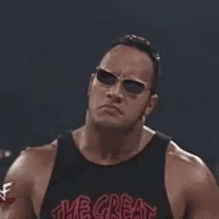 🤨 Dwayne 'The Rock' Johnson The Great catcheur, lunettes de soleil, acteur, The Rock, Dwayne Johnson whatsapp sticker