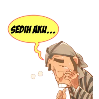 😢 SEDIH AKU... sedih, depresi, kesal, menangis, emosional, kartun telegram sticker