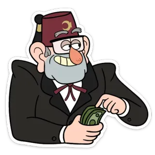 Дядя Стэн - Gravity Falls (@TgSticker) telegram stickers