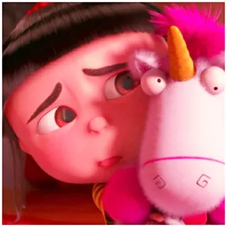 😞 Agnes Despicable Me Kartun, Film, Animasi, Karakter, Agnes, Despicable Me, Unicorn telegram sticker