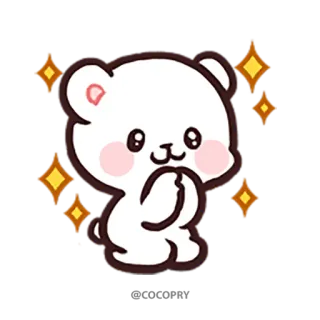 🥺 mignon, ours, kawaii, autocollant whatsapp sticker